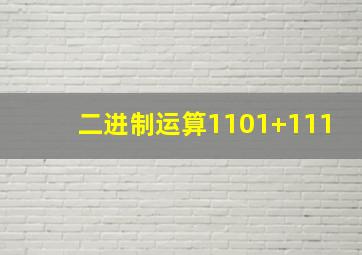 二进制运算1101+111