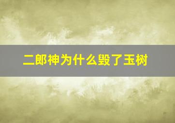 二郎神为什么毁了玉树