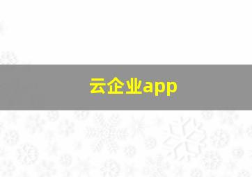 云企业app