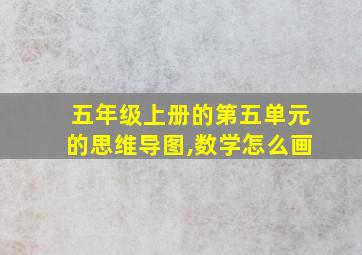 五年级上册的第五单元的思维导图,数学怎么画