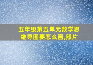 五年级第五单元数学思维导图要怎么画,照片