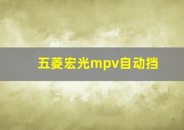 五菱宏光mpv自动挡