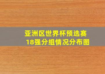 亚洲区世界杯预选赛18强分组情况分布图