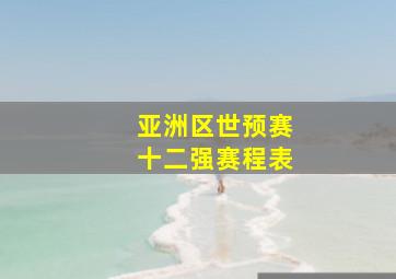 亚洲区世预赛十二强赛程表