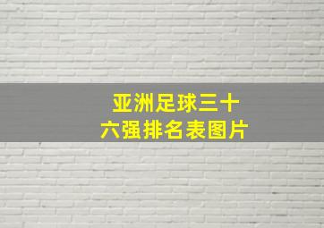 亚洲足球三十六强排名表图片