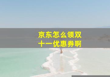 京东怎么领双十一优惠券啊