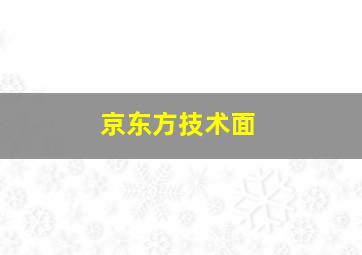 京东方技术面