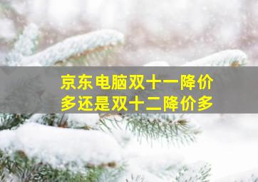 京东电脑双十一降价多还是双十二降价多