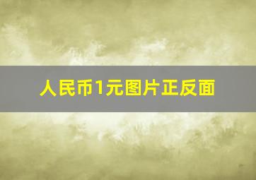 人民币1元图片正反面