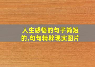 人生感悟的句子简短的,句句精辟现实图片