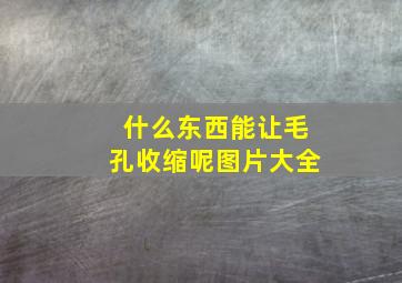 什么东西能让毛孔收缩呢图片大全