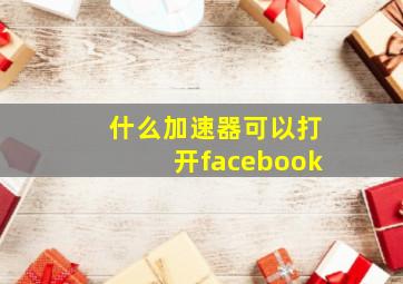 什么加速器可以打开facebook