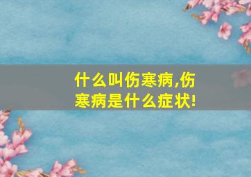 什么叫伤寒病,伤寒病是什么症状!