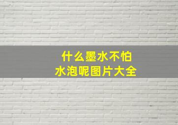 什么墨水不怕水泡呢图片大全