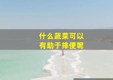 什么蔬菜可以有助于排便呢