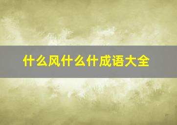 什么风什么什成语大全