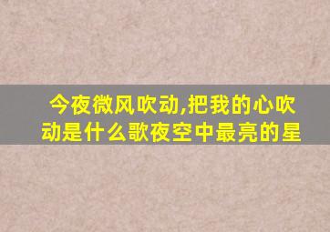 今夜微风吹动,把我的心吹动是什么歌夜空中最亮的星