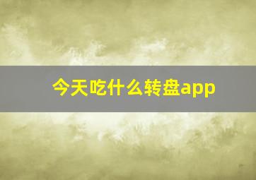 今天吃什么转盘app