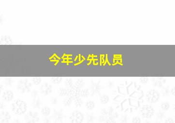 今年少先队员