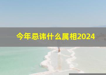 今年忌讳什么属相2024