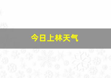 今日上林天气