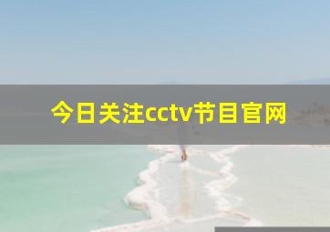 今日关注cctv节目官网