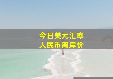 今日美元汇率人民币离岸价