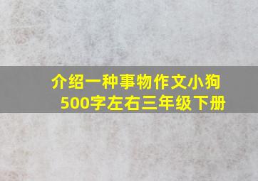 介绍一种事物作文小狗500字左右三年级下册