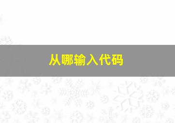 从哪输入代码