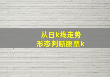 从日k线走势形态判断股票k