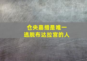 仓央嘉措是唯一逃脱布达拉宫的人