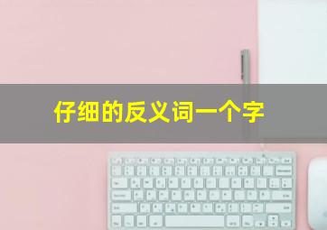 仔细的反义词一个字