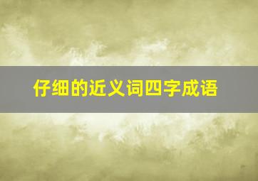 仔细的近义词四字成语