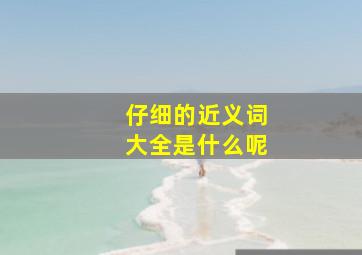 仔细的近义词大全是什么呢