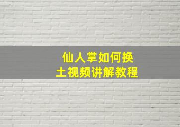 仙人掌如何换土视频讲解教程