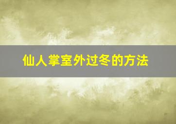 仙人掌室外过冬的方法