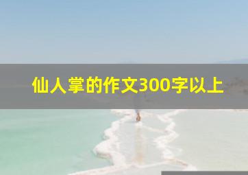 仙人掌的作文300字以上