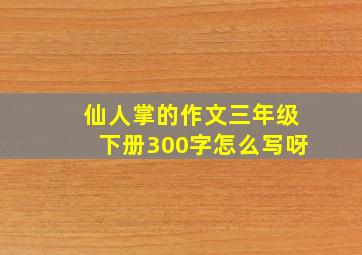 仙人掌的作文三年级下册300字怎么写呀