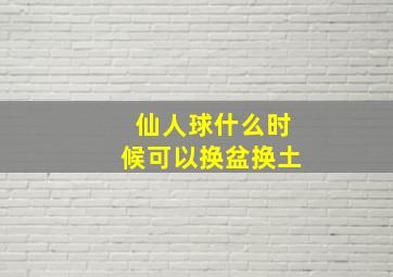 仙人球什么时候可以换盆换土