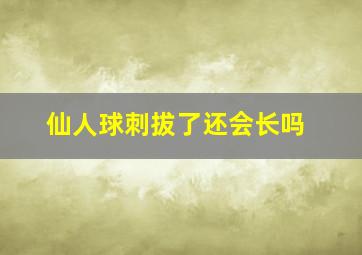 仙人球刺拔了还会长吗