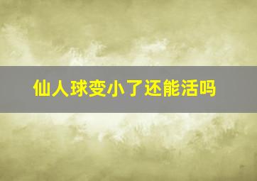 仙人球变小了还能活吗