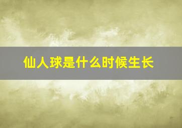 仙人球是什么时候生长