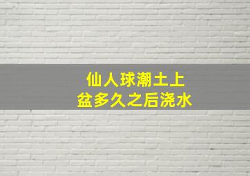 仙人球潮土上盆多久之后浇水