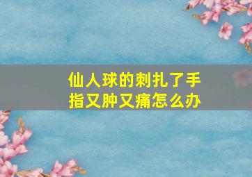 仙人球的刺扎了手指又肿又痛怎么办