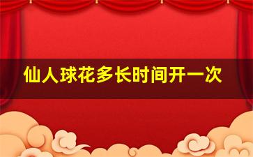 仙人球花多长时间开一次