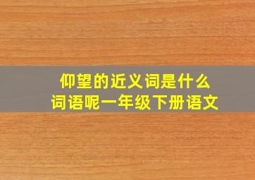 仰望的近义词是什么词语呢一年级下册语文