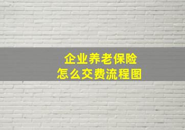 企业养老保险怎么交费流程图