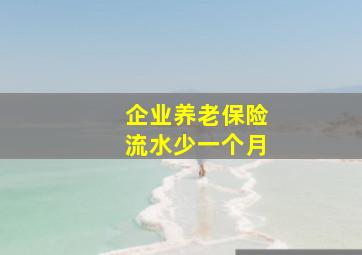 企业养老保险流水少一个月