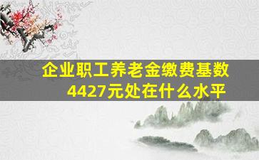 企业职工养老金缴费基数4427元处在什么水平