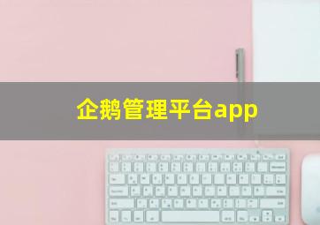 企鹅管理平台app